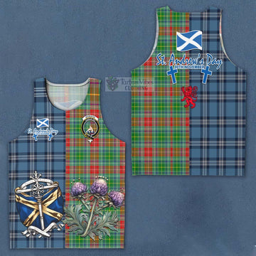 Muirhead Tartan Men's Tank Top Happy St. Andrew's Day Half Tartan Style