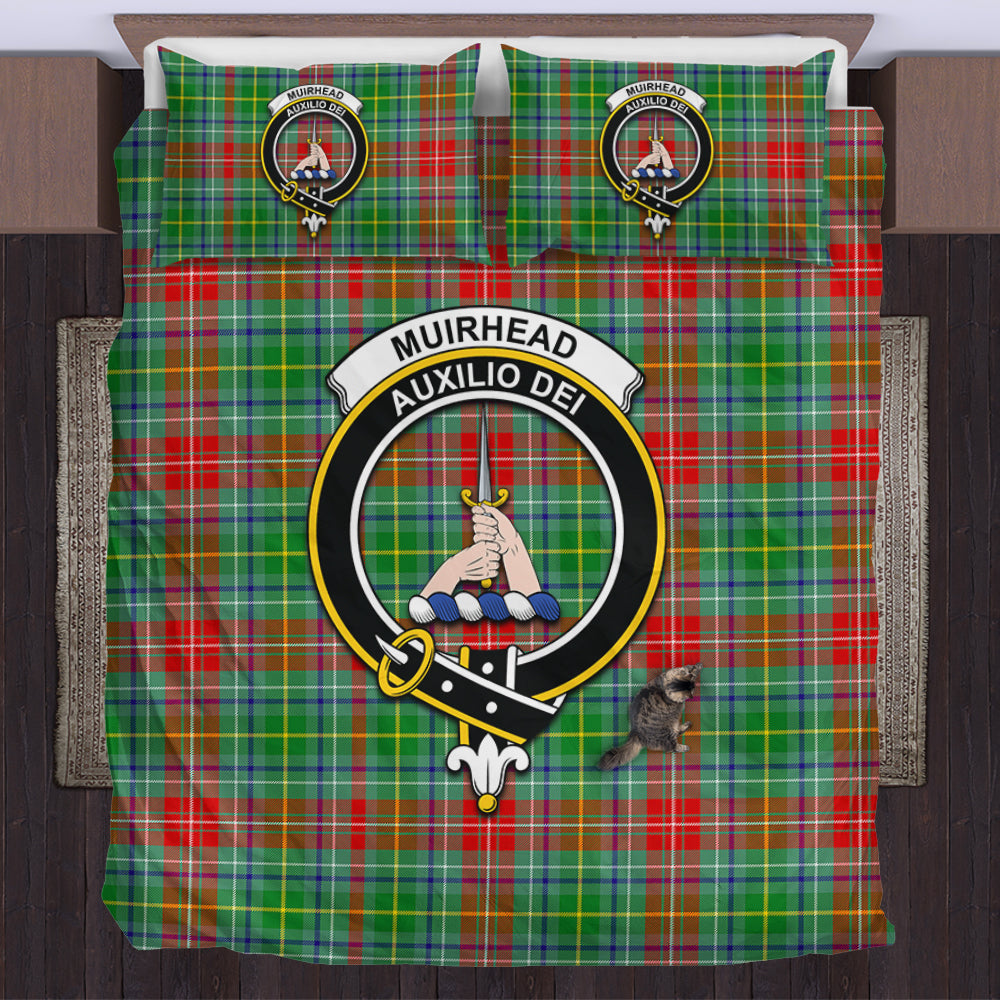 Muirhead Tartan Bedding Set with Family Crest US Bedding Set - Tartan Vibes Clothing