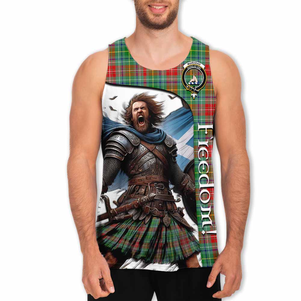 Tartan Vibes Clothing Muirhead Crest Tartan Men's Tank Top Inspired by the Freedom of Scottish Warrior