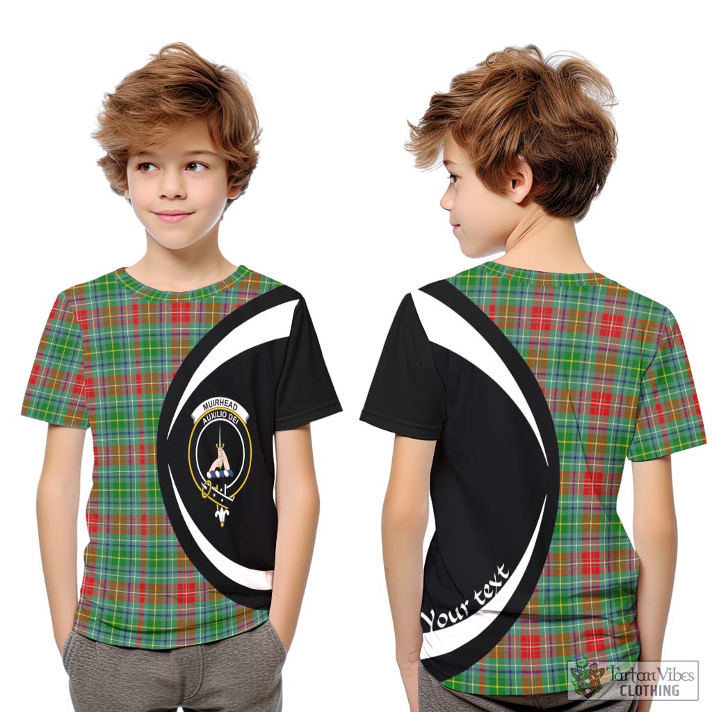 Muirhead Tartan Kid T-Shirt with Family Crest Circle Style Youth XL Size14 - Tartan Vibes Clothing