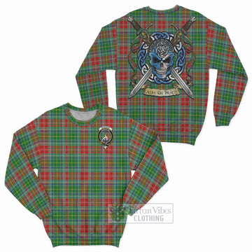 Muirhead Tartan Sweatshirt with Family Crest Celtic Skull Style