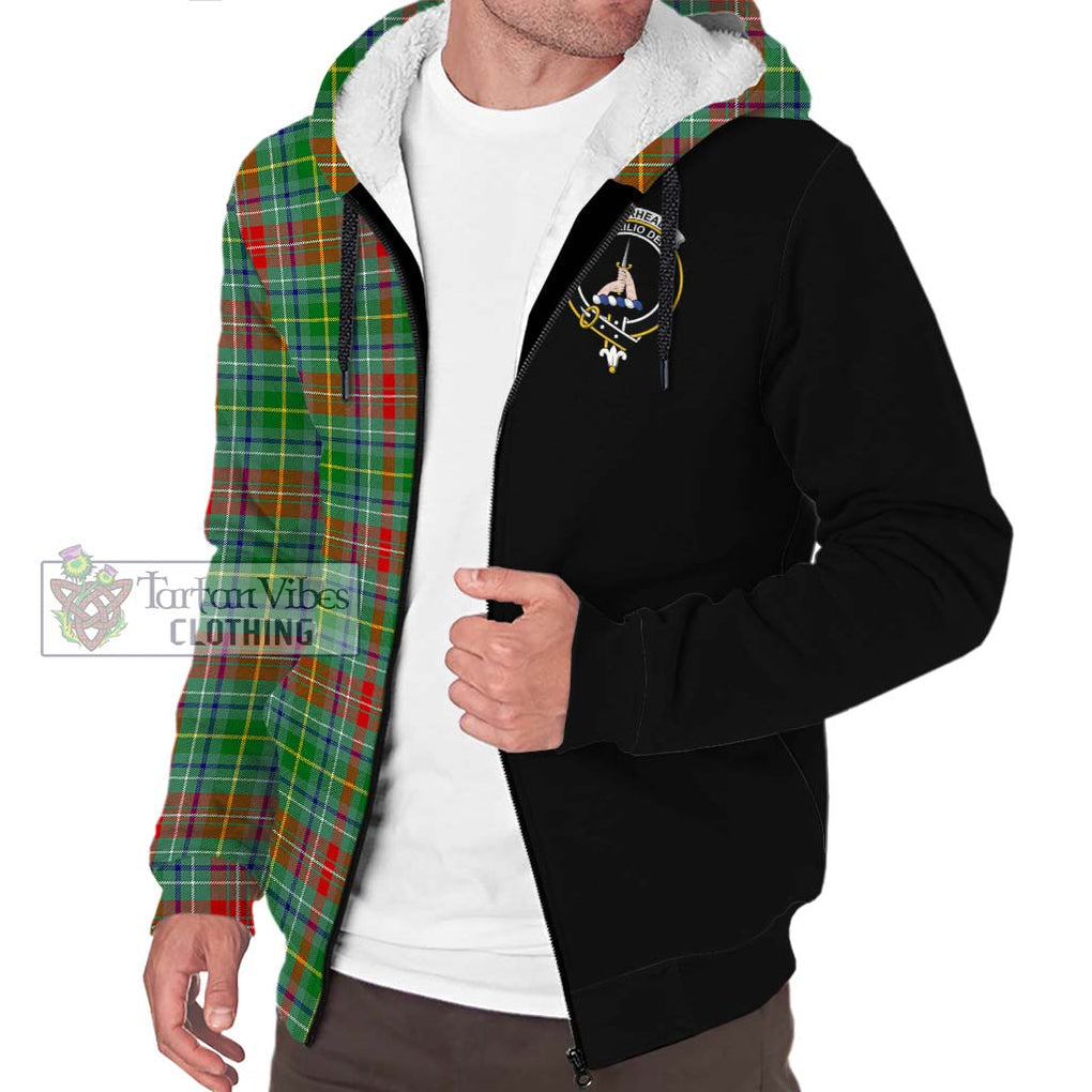 Muirhead Tartan Sherpa Hoodie with Family Crest and Half Of Me Style Unisex S - Tartanvibesclothing Shop