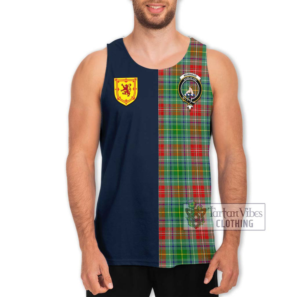 Tartan Vibes Clothing Muirhead Tartan Men's Tank Top with Scottish Lion Royal Arm Half Style