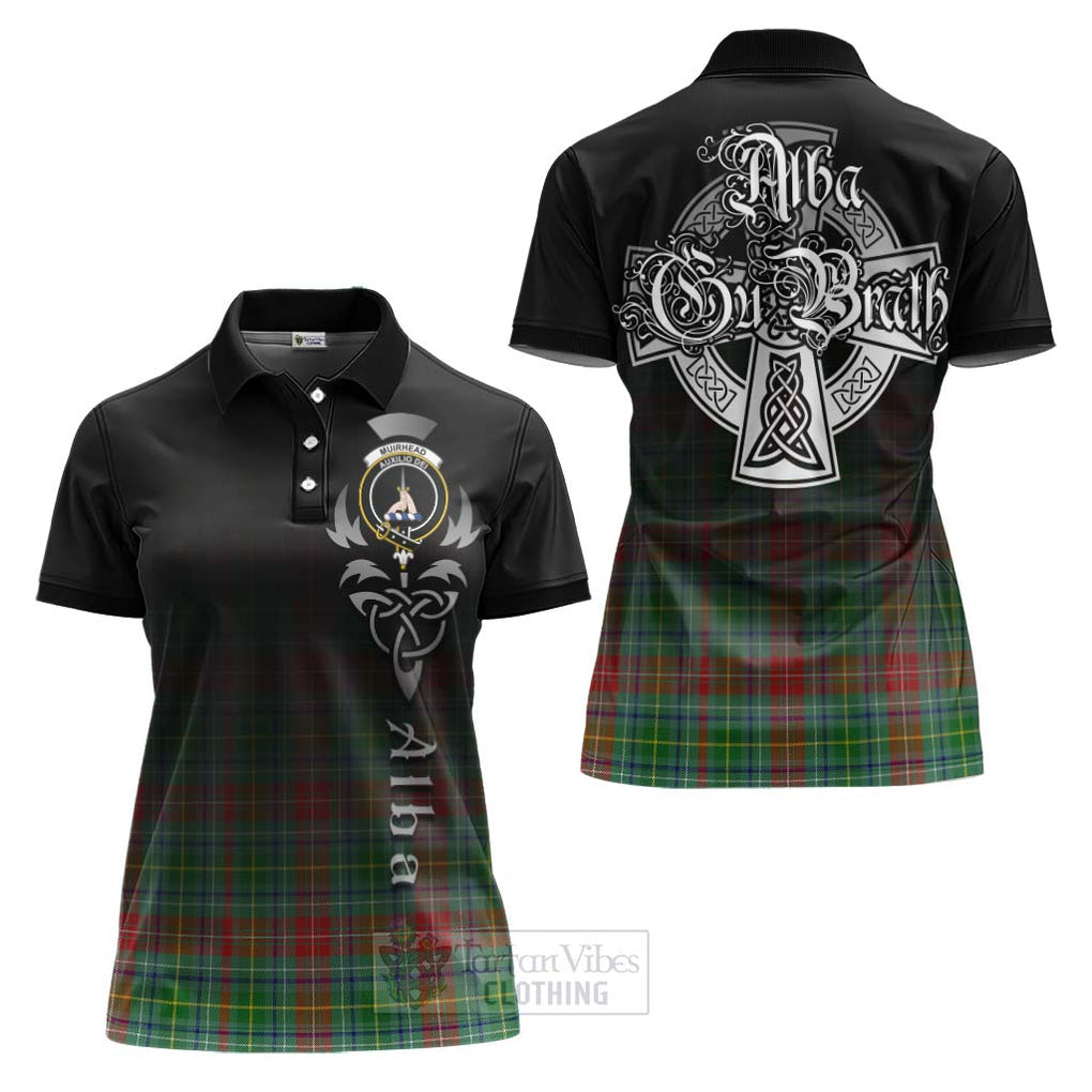 Tartan Vibes Clothing Muirhead Tartan Women's Polo Shirt Featuring Alba Gu Brath Family Crest Celtic Inspired