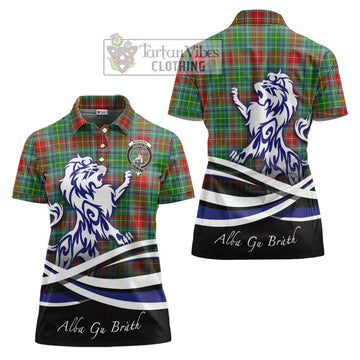 Muirhead Tartan Women's Polo Shirt with Alba Gu Brath Regal Lion Emblem