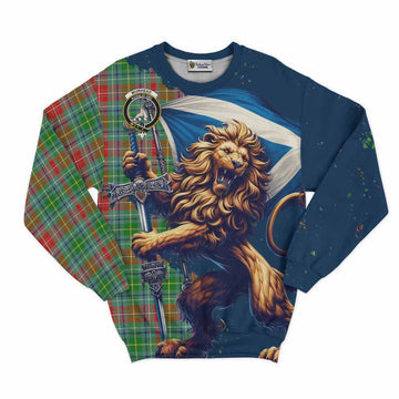 Muirhead Tartan Family Crest Sweatshirt with Scottish Majestic Lion