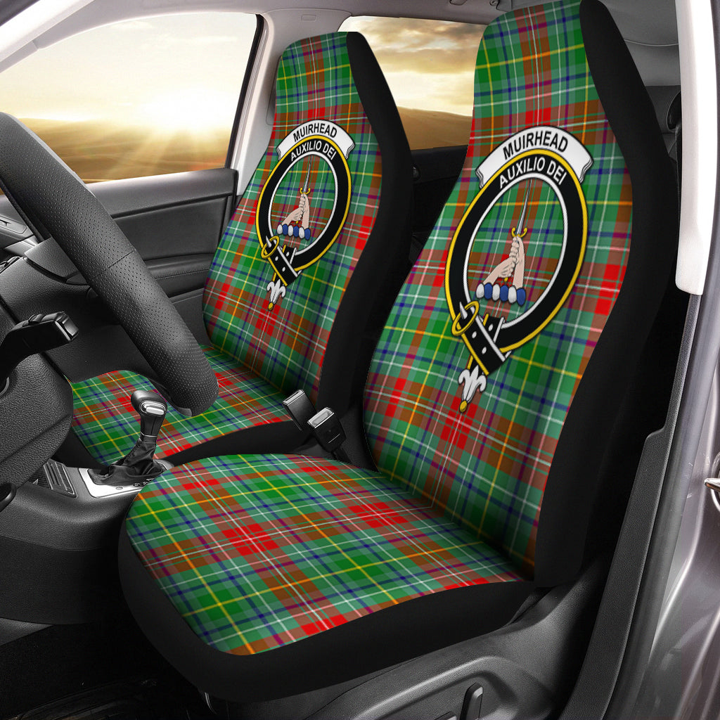 Muirhead Tartan Car Seat Cover with Family Crest One Size - Tartanvibesclothing