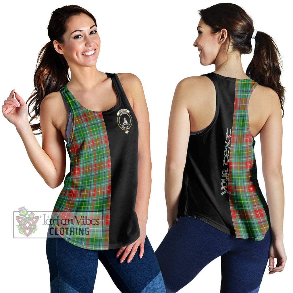 Muirhead Tartan Women's Racerback Tanks with Family Crest and Half Of Me Style 4XL - Tartanvibesclothing Shop