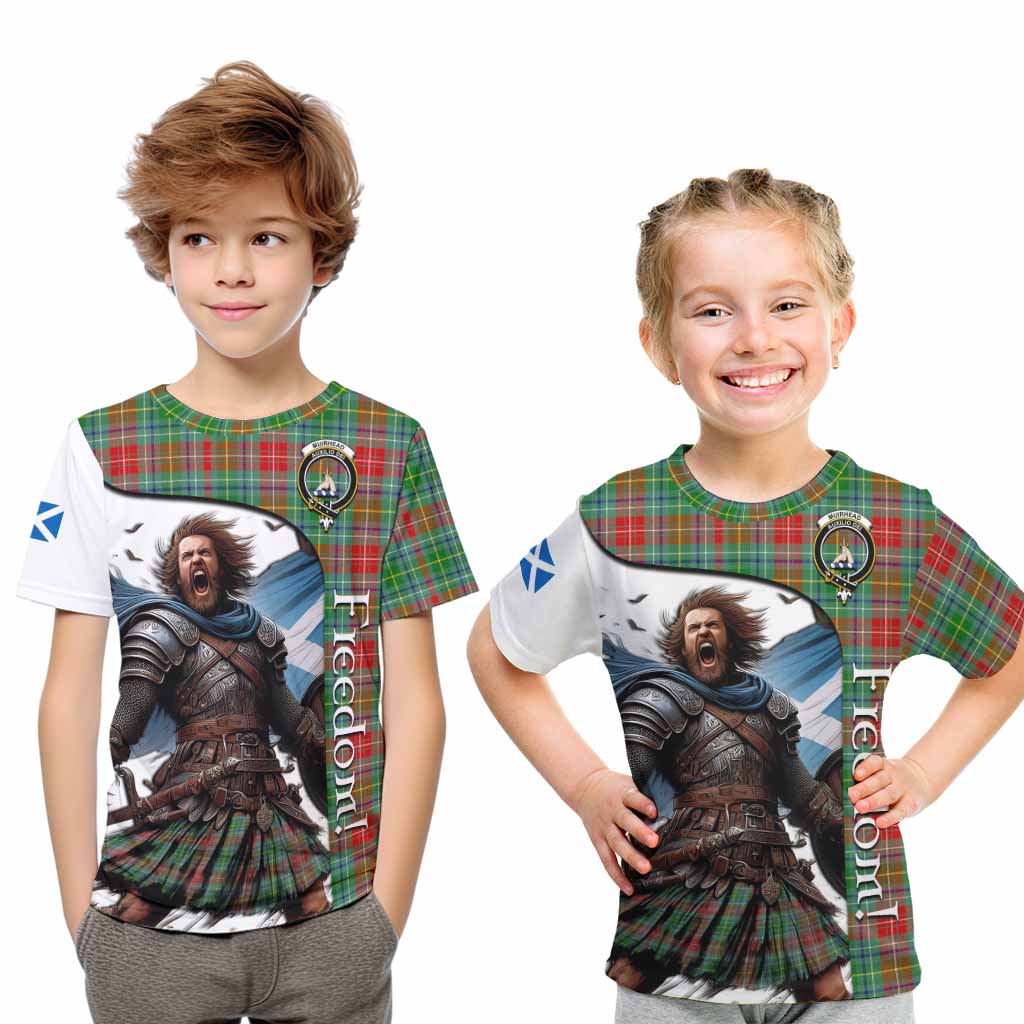 Tartan Vibes Clothing Muirhead Crest Tartan Kid T-Shirt Inspired by the Freedom of Scottish Warrior