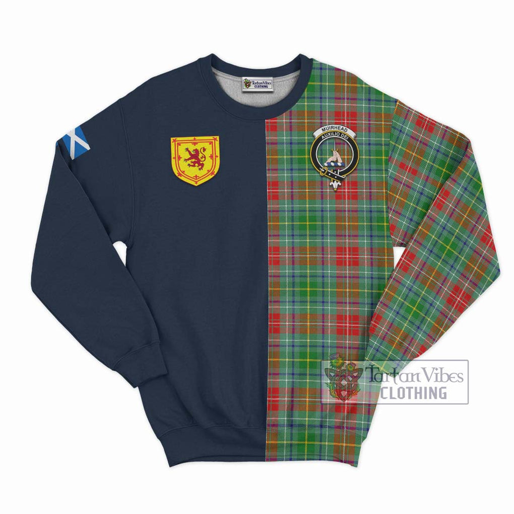 Tartan Vibes Clothing Muirhead Tartan Sweatshirt with Scottish Lion Royal Arm Half Style