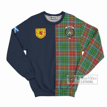 Muirhead Tartan Sweatshirt Alba with Scottish Lion Royal Arm Half Style