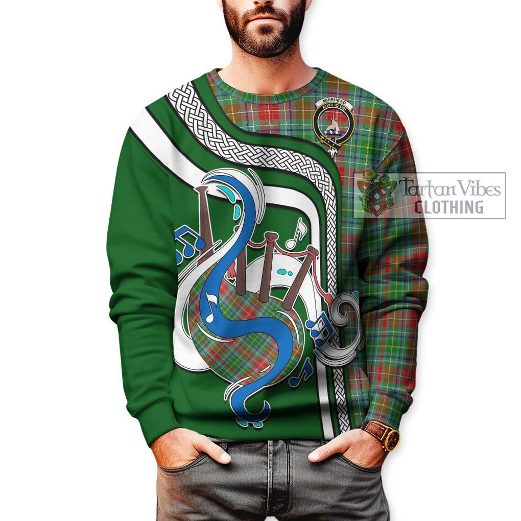 Tartan Vibes Clothing Muirhead Tartan Sweatshirt with Epic Bagpipe Style