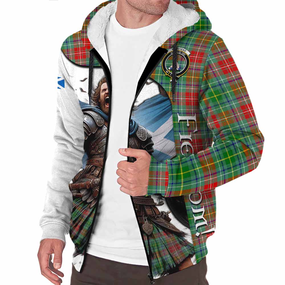 Tartan Vibes Clothing Muirhead Crest Tartan Sherpa Hoodie Inspired by the Freedom of Scottish Warrior