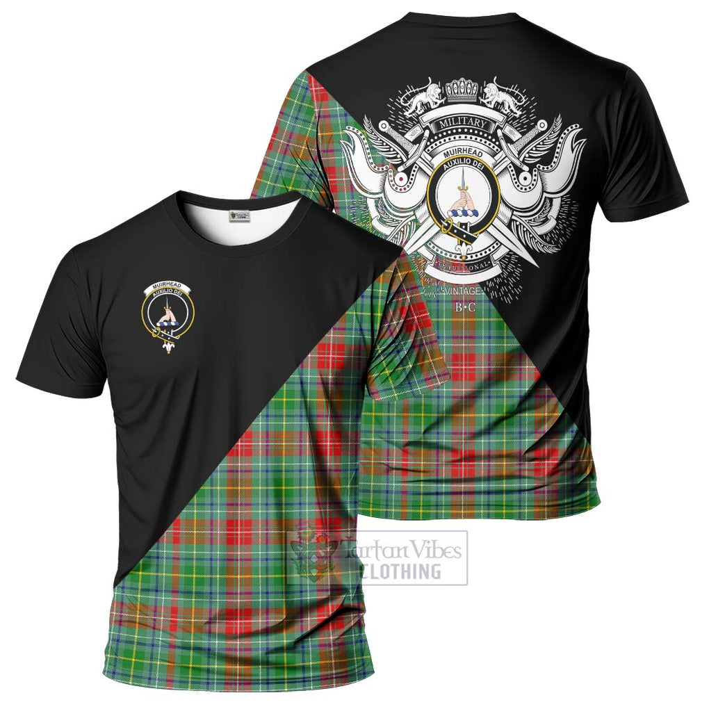 Muirhead Tartan T-Shirt with Family Crest and Military Logo Style Kid's Shirt - Tartanvibesclothing Shop