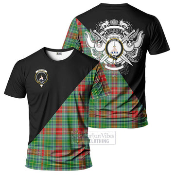 Muirhead Tartan T-Shirt with Family Crest and Military Logo Style