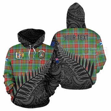 Muirhead Crest Tartan Hoodie with New Zealand Silver Fern Half Style