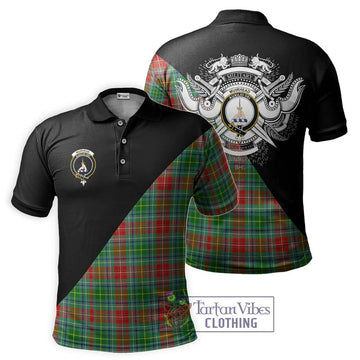 Muirhead Tartan Polo Shirt with Family Crest and Military Logo Style