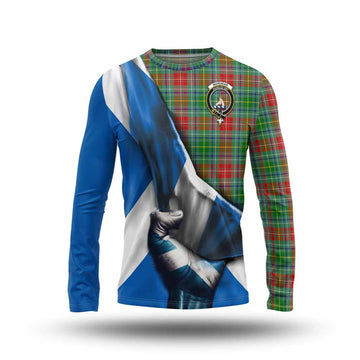 Muirhead Tartan Long Sleeve T-Shirt with Family Crest Scotland Patriotic Style