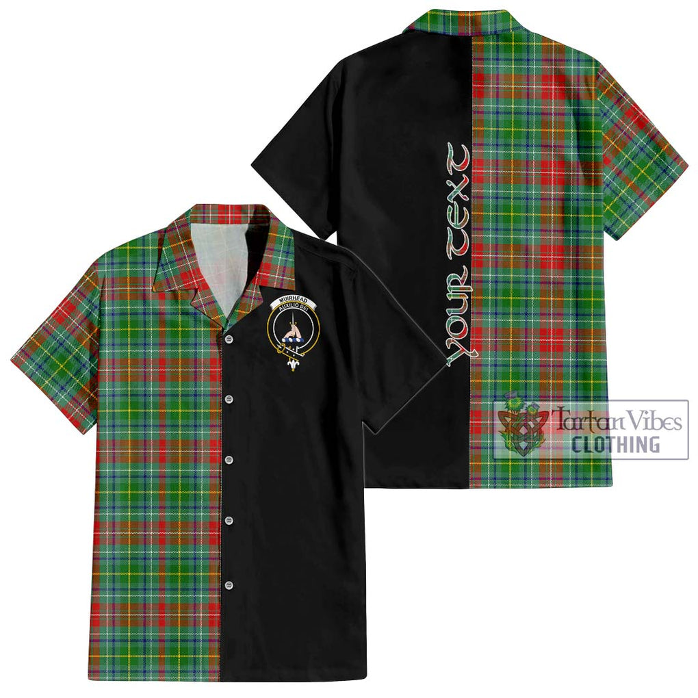 Muirhead Tartan Short Sleeve Button Shirt with Family Crest and Half Of Me Style Kid - Tartanvibesclothing Shop