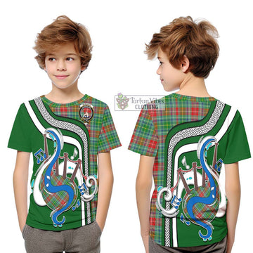 Muirhead Tartan Kid T-Shirt with Epic Bagpipe Style