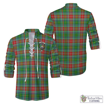Muirhead Tartan Men's Scottish Traditional Jacobite Ghillie Kilt Shirt with Family Crest
