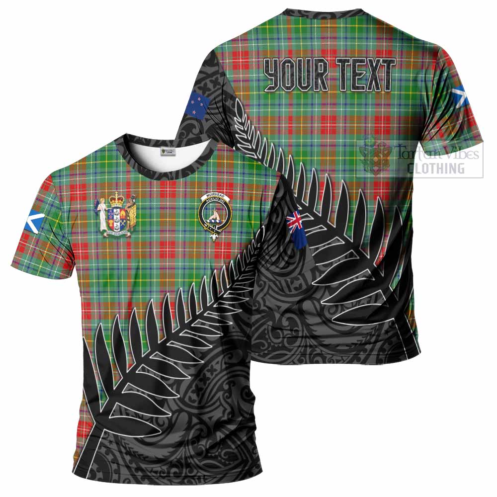 Tartan Vibes Clothing Muirhead Crest Tartan T-Shirt with New Zealand Silver Fern Half Style