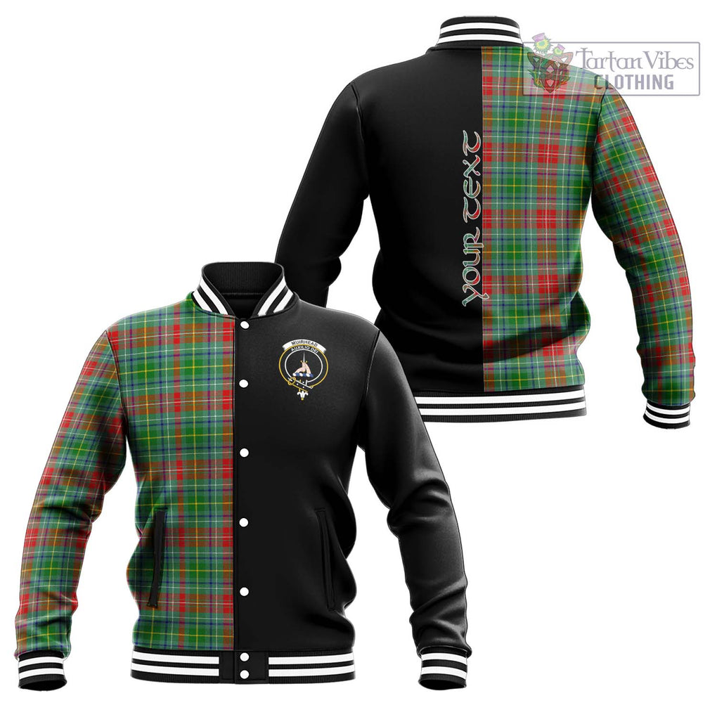 Muirhead Tartan Baseball Jacket with Family Crest and Half Of Me Style Unisex - Tartanvibesclothing Shop