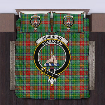 Muirhead Tartan Quilt Bed Set with Family Crest