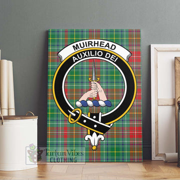 Muirhead Tartan Canvas Print Wall Art with Family Crest