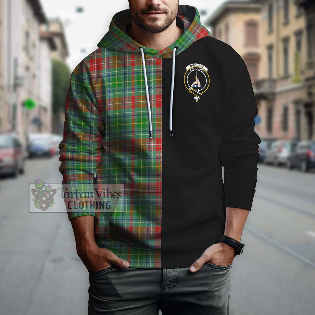 Muirhead Tartan Hoodie with Family Crest and Half Of Me Style Zip Hoodie - Tartanvibesclothing Shop