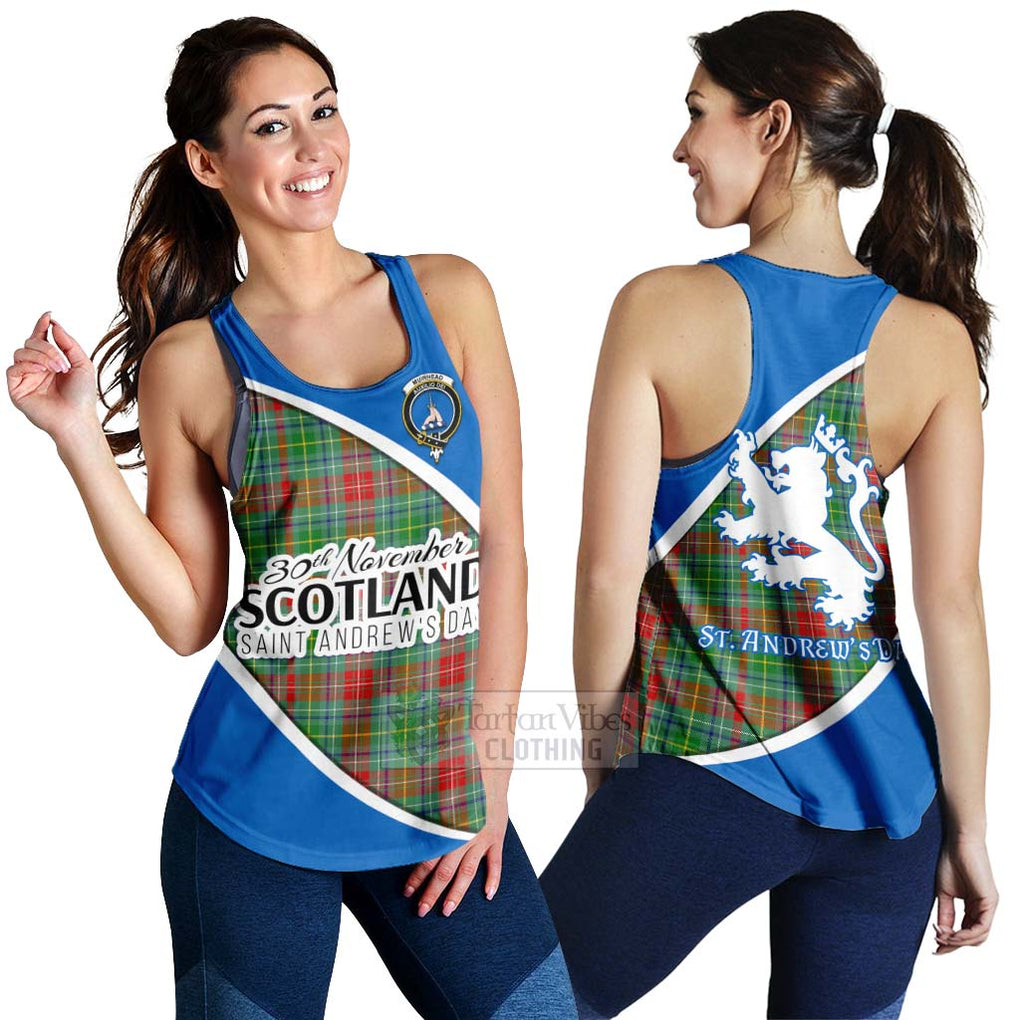 Tartan Vibes Clothing Muirhead Family Crest Tartan Women's Racerback Tanks Celebrate Saint Andrew's Day in Style