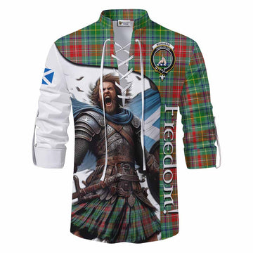 Muirhead Crest Tartan Ghillie Kilt Shirt Inspired by the Freedom of Scottish Warrior