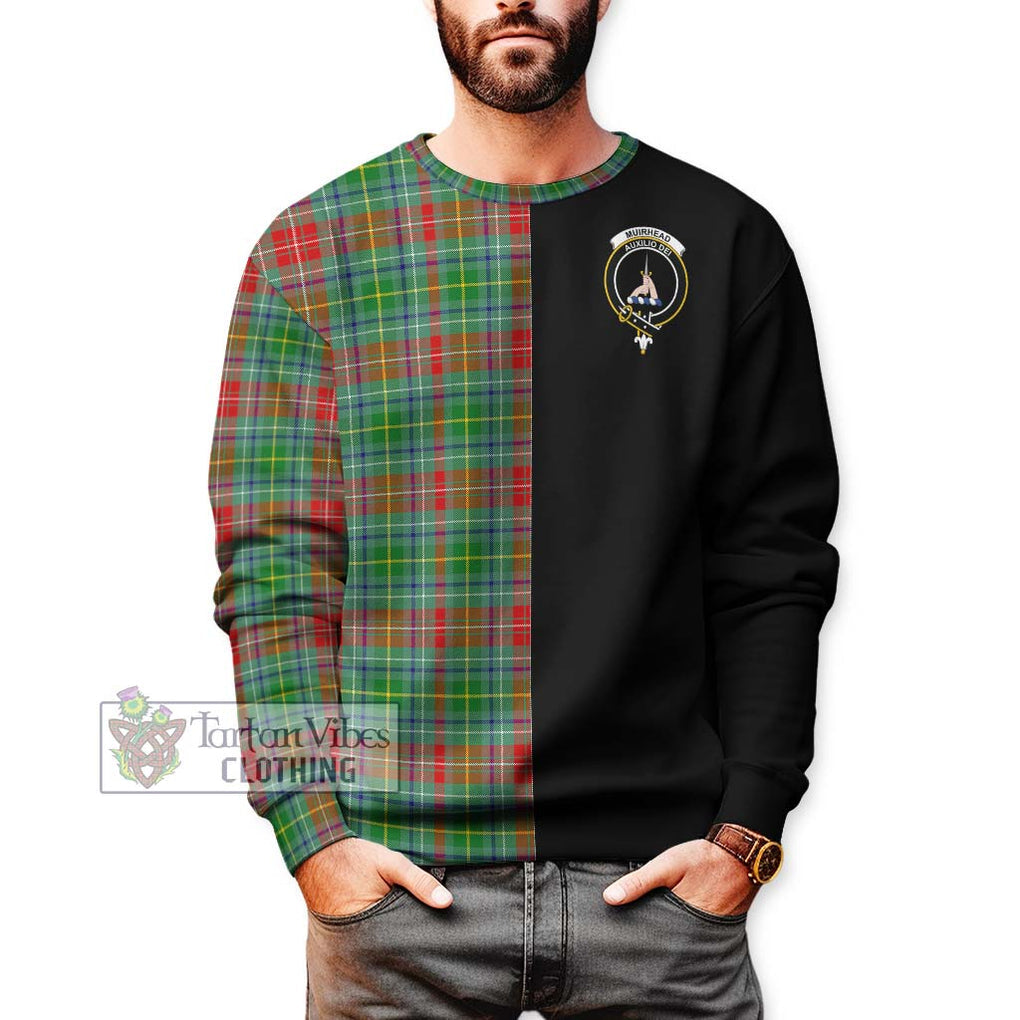 Muirhead Tartan Sweatshirt with Family Crest and Half Of Me Style Unisex - Tartanvibesclothing Shop