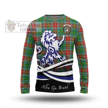 Muirhead Tartan Long Sleeve T-Shirt with Alba Gu Brath Regal Lion Emblem