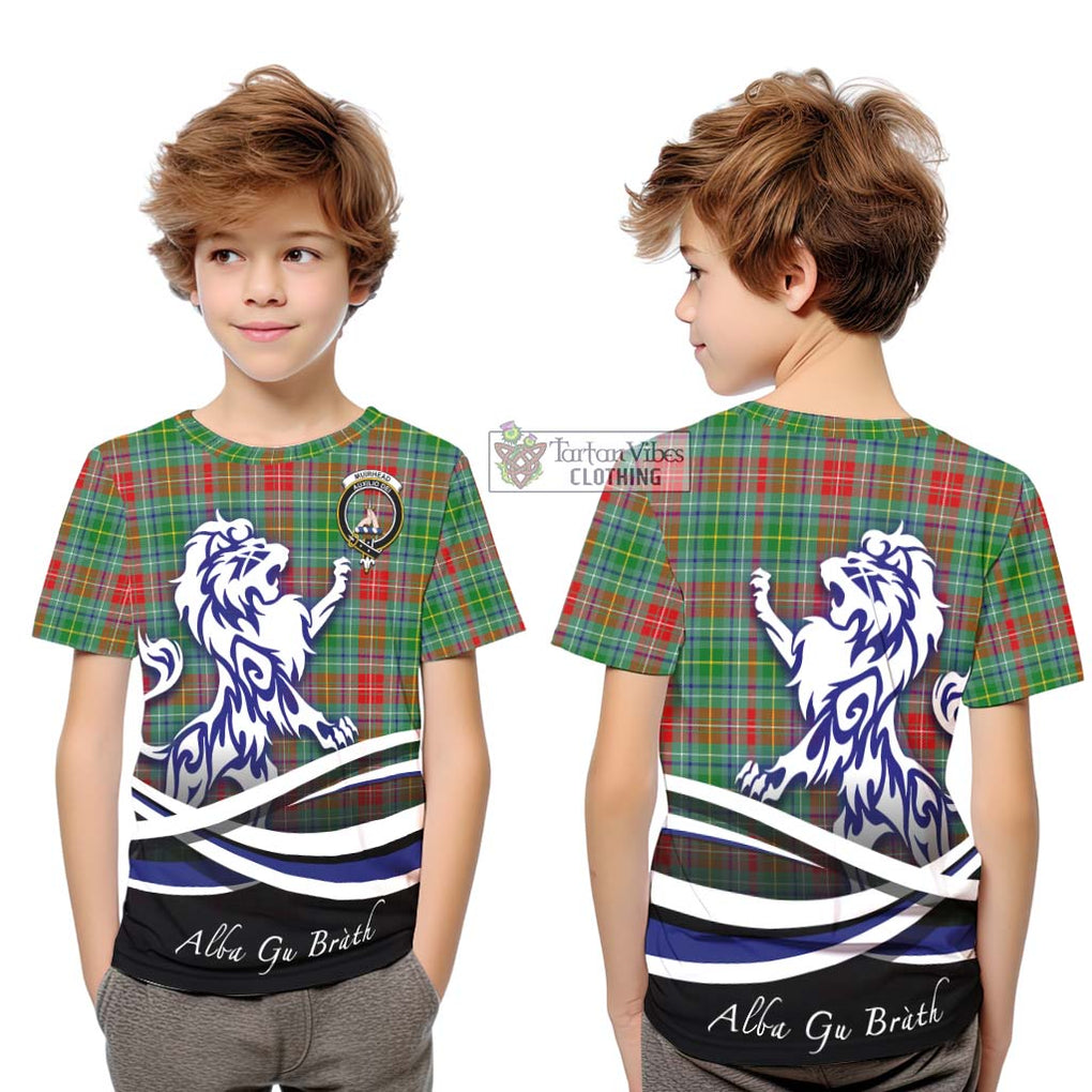 Muirhead Tartan Kid T-Shirt with Alba Gu Brath Regal Lion Emblem Youth XL Size14 - Tartanvibesclothing Shop