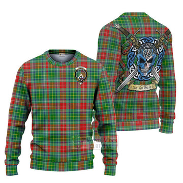 Muirhead Tartan Ugly Sweater with Family Crest Celtic Skull Style