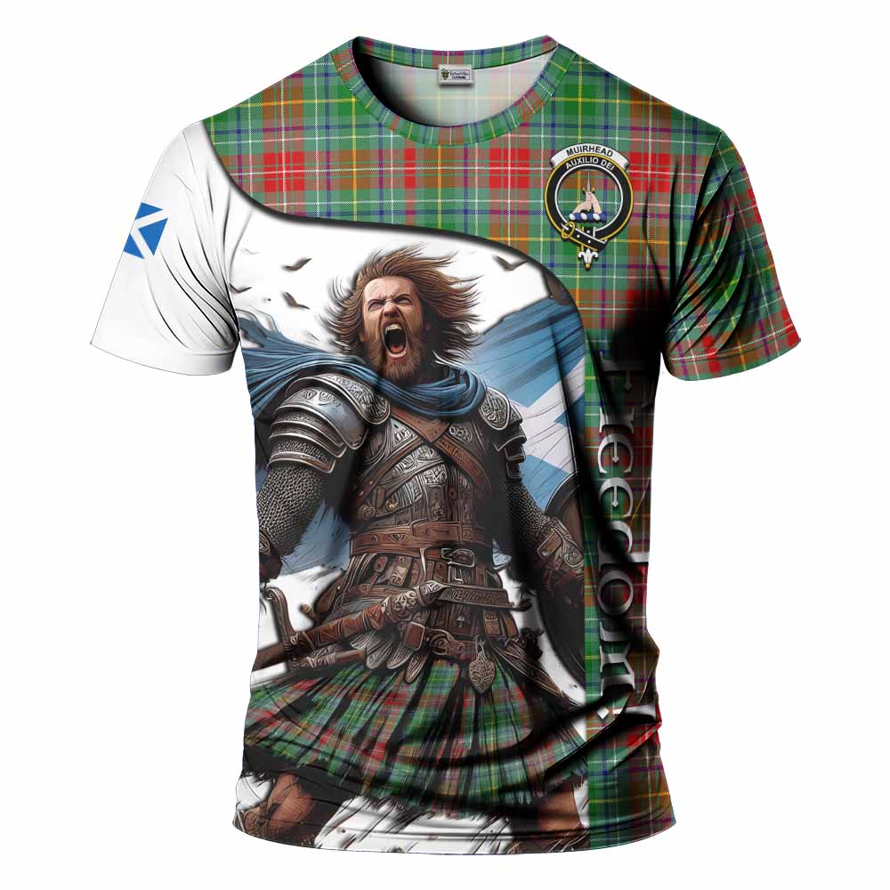 Muirhead Crest Tartan T-Shirt Inspired by the Freedom of Scottish Warrior