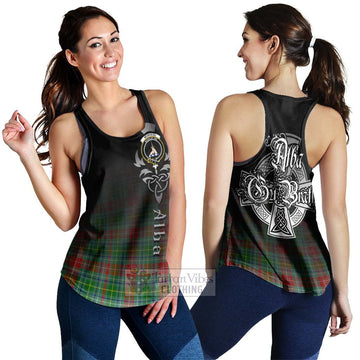 Muirhead Tartan Women's Racerback Tanks Featuring Alba Gu Brath Family Crest Celtic Inspired