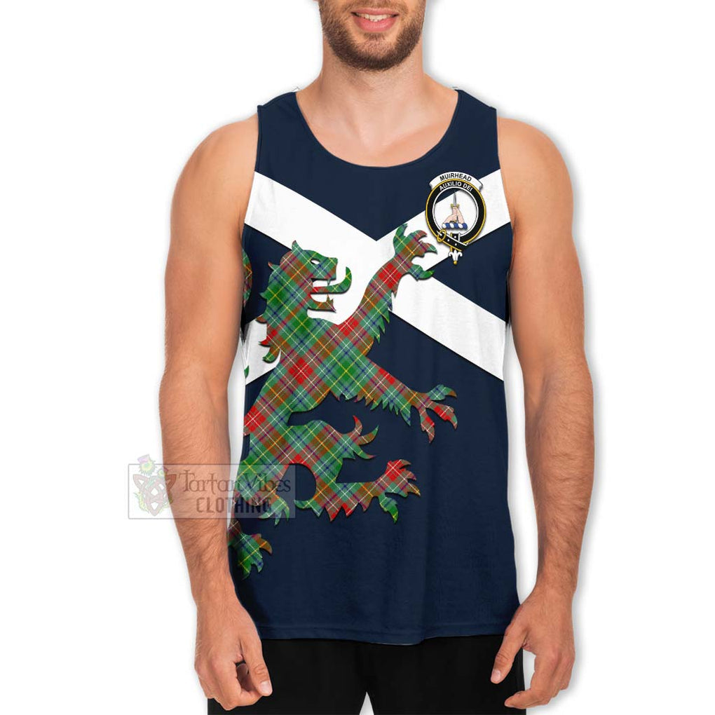 Tartan Vibes Clothing Muirhead Tartan Lion Rampant Men's Tank Top – Proudly Display Your Heritage with Alba Gu Brath and Clan Name