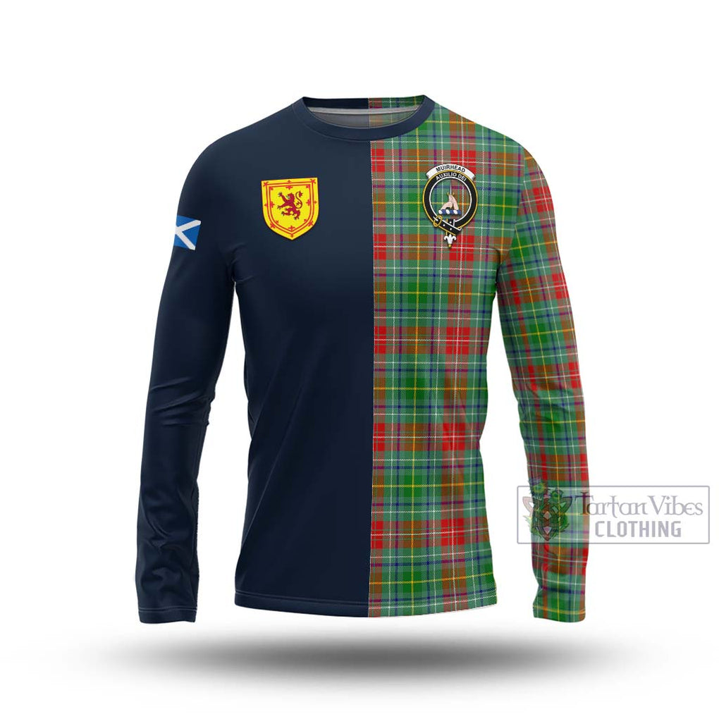 Tartan Vibes Clothing Muirhead Tartan Long Sleeve T-Shirt with Scottish Lion Royal Arm Half Style