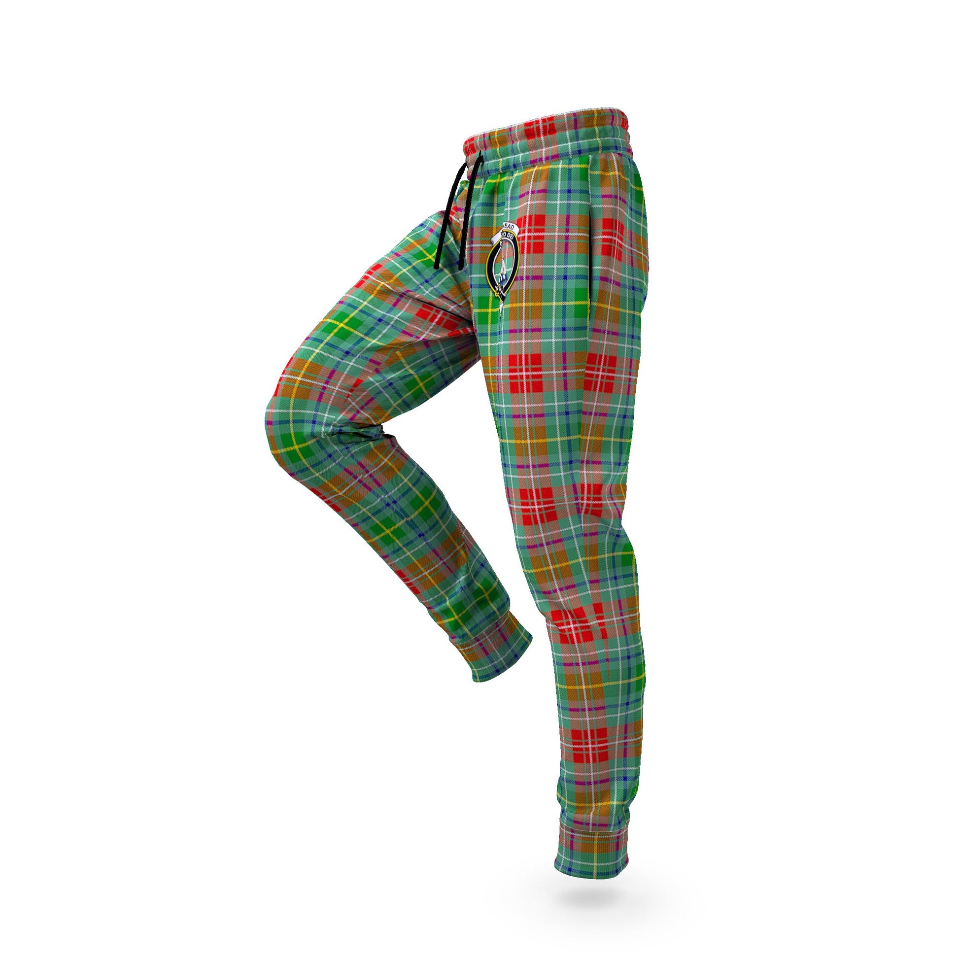 Muirhead Tartan Joggers Pants with Family Crest S - Tartan Vibes Clothing