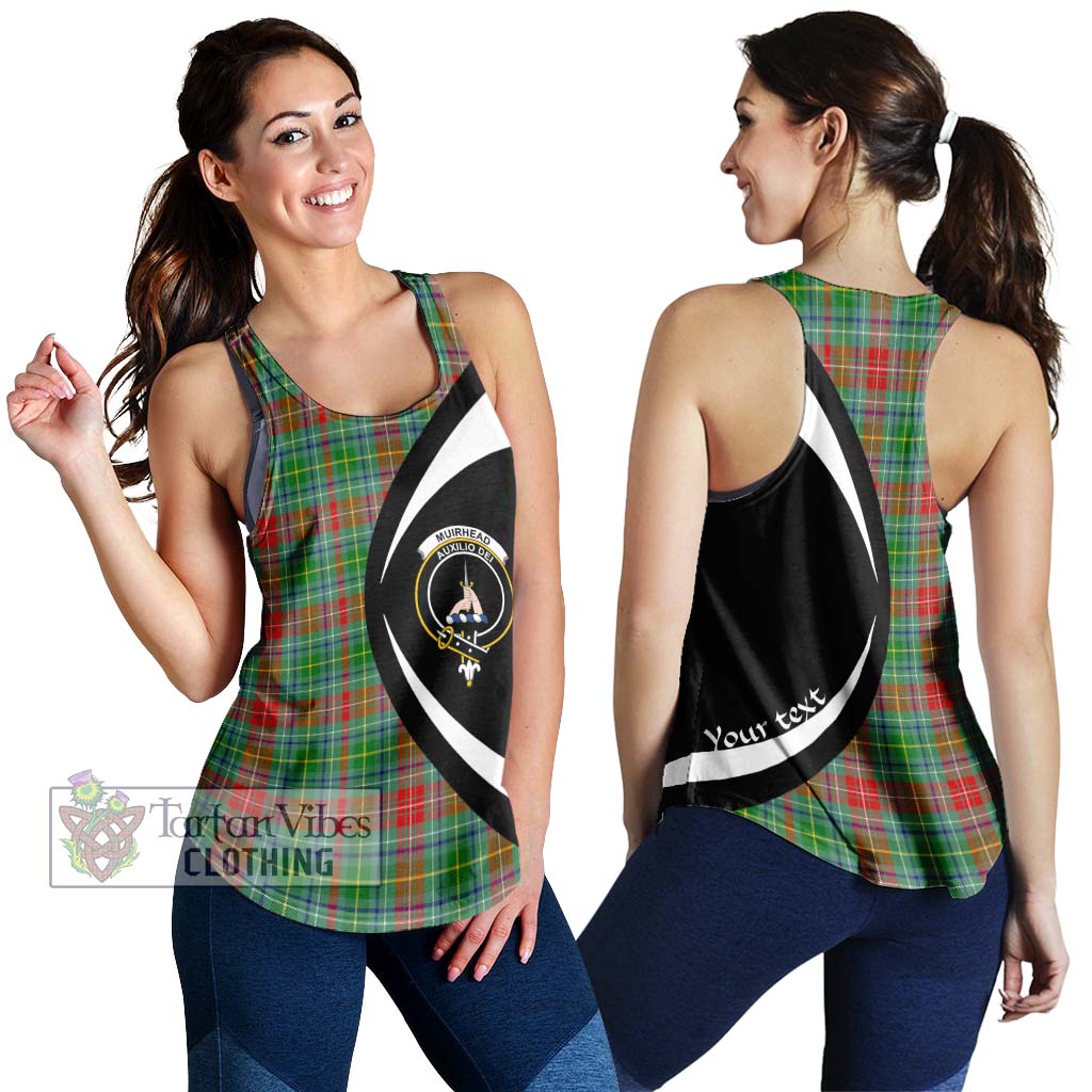 Muirhead Tartan Women's Racerback Tanks with Family Crest Circle Style 4XL - Tartan Vibes Clothing