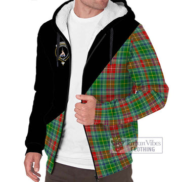 Muirhead Tartan Sherpa Hoodie with Family Crest and Military Logo Style