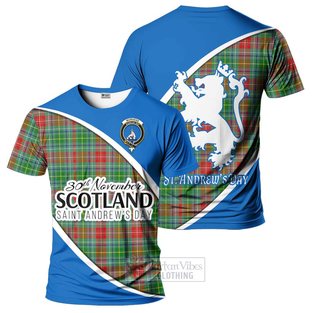 Tartan Vibes Clothing Muirhead Family Crest Tartan T-Shirt Celebrate Saint Andrew's Day in Style