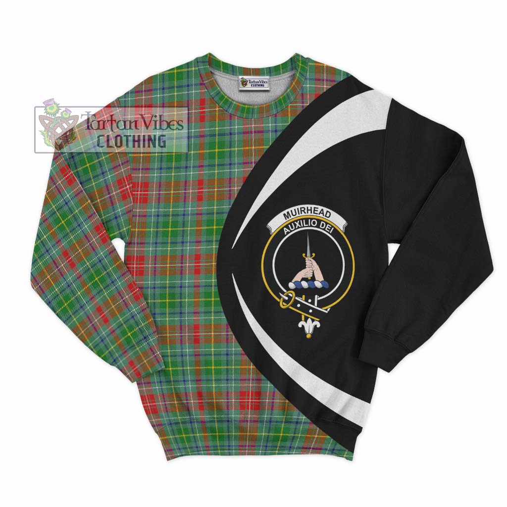 Muirhead Tartan Sweatshirt with Family Crest Circle Style Unisex - Tartan Vibes Clothing