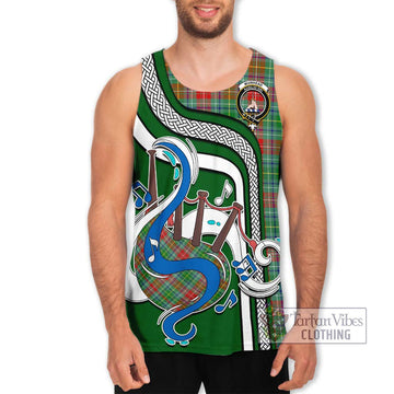 Muirhead Tartan Men's Tank Top with Epic Bagpipe Style