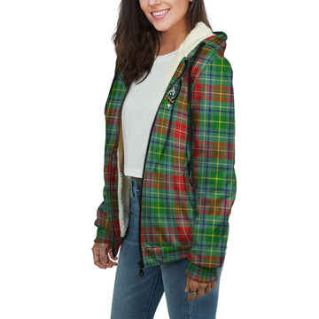 Muirhead Tartan Sherpa Hoodie with Family Crest