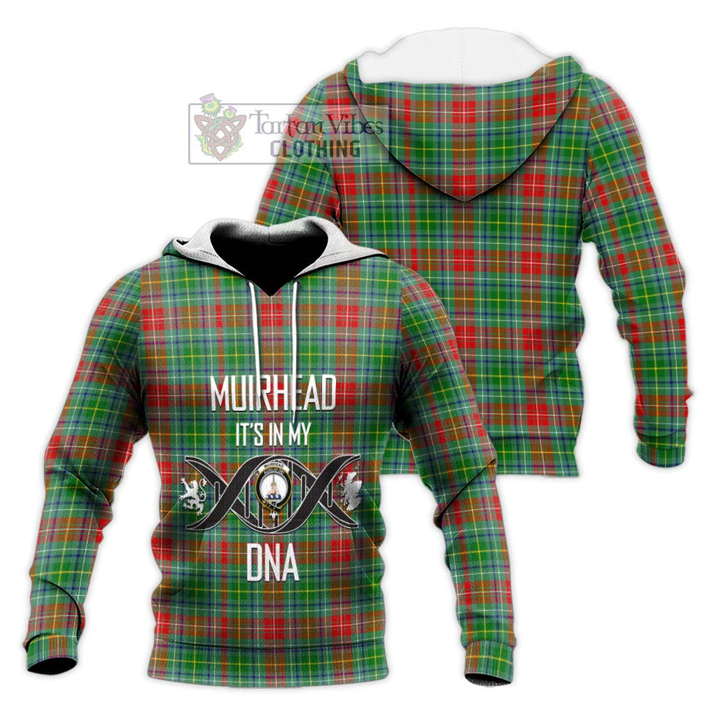 Muirhead Tartan Knitted Hoodie with Family Crest DNA In Me Style Unisex Knitted Pullover Hoodie - Tartanvibesclothing Shop