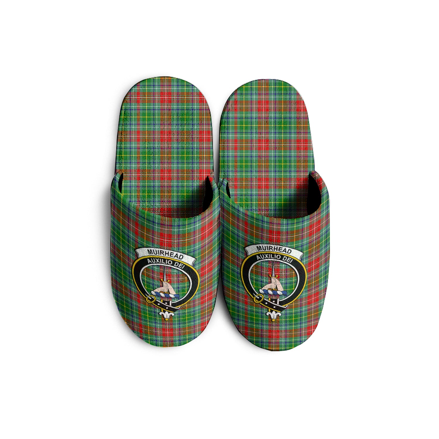 Muirhead Tartan Home Slippers with Family Crest KIDS - Tartan Vibes Clothing