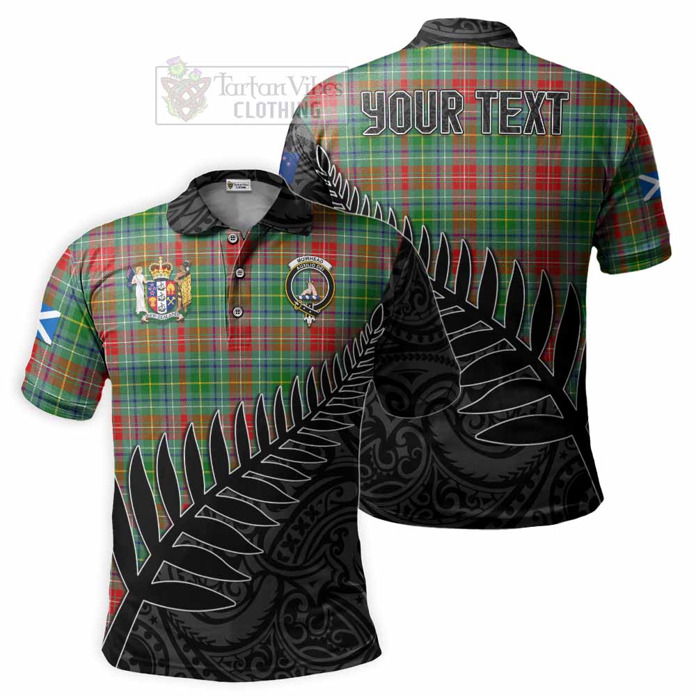 Tartan Vibes Clothing Muirhead Crest Tartan Polo Shirt with New Zealand Silver Fern Half Style